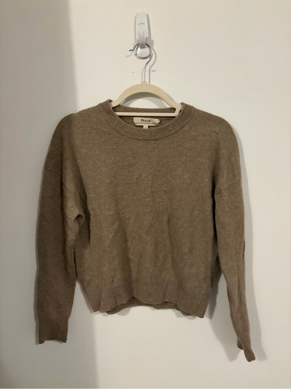 Madewell Neutral Brown Crewneck Sweater